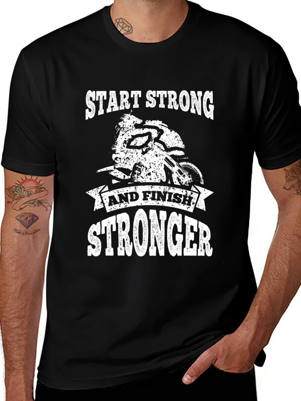 Start Stronger Mens Graphic Tee