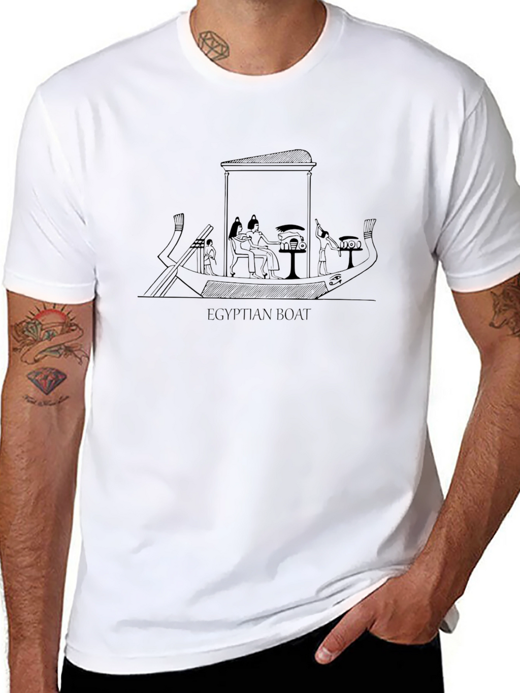 Egyptian Boat Graphic T-Shirt