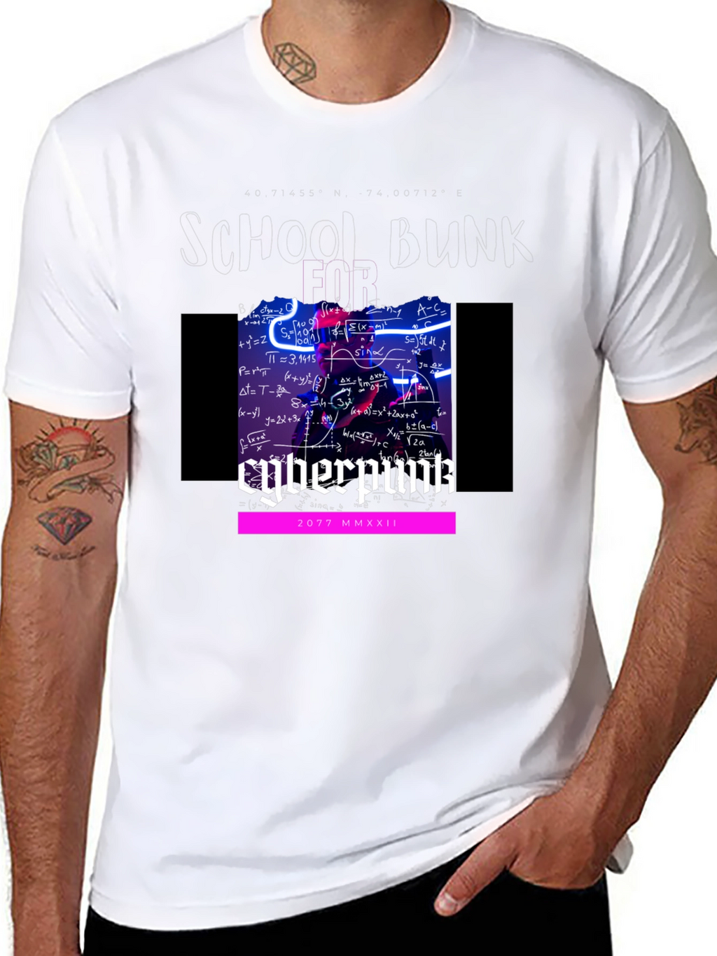 Cyberpunk School Bunk 2077 T-Shirt