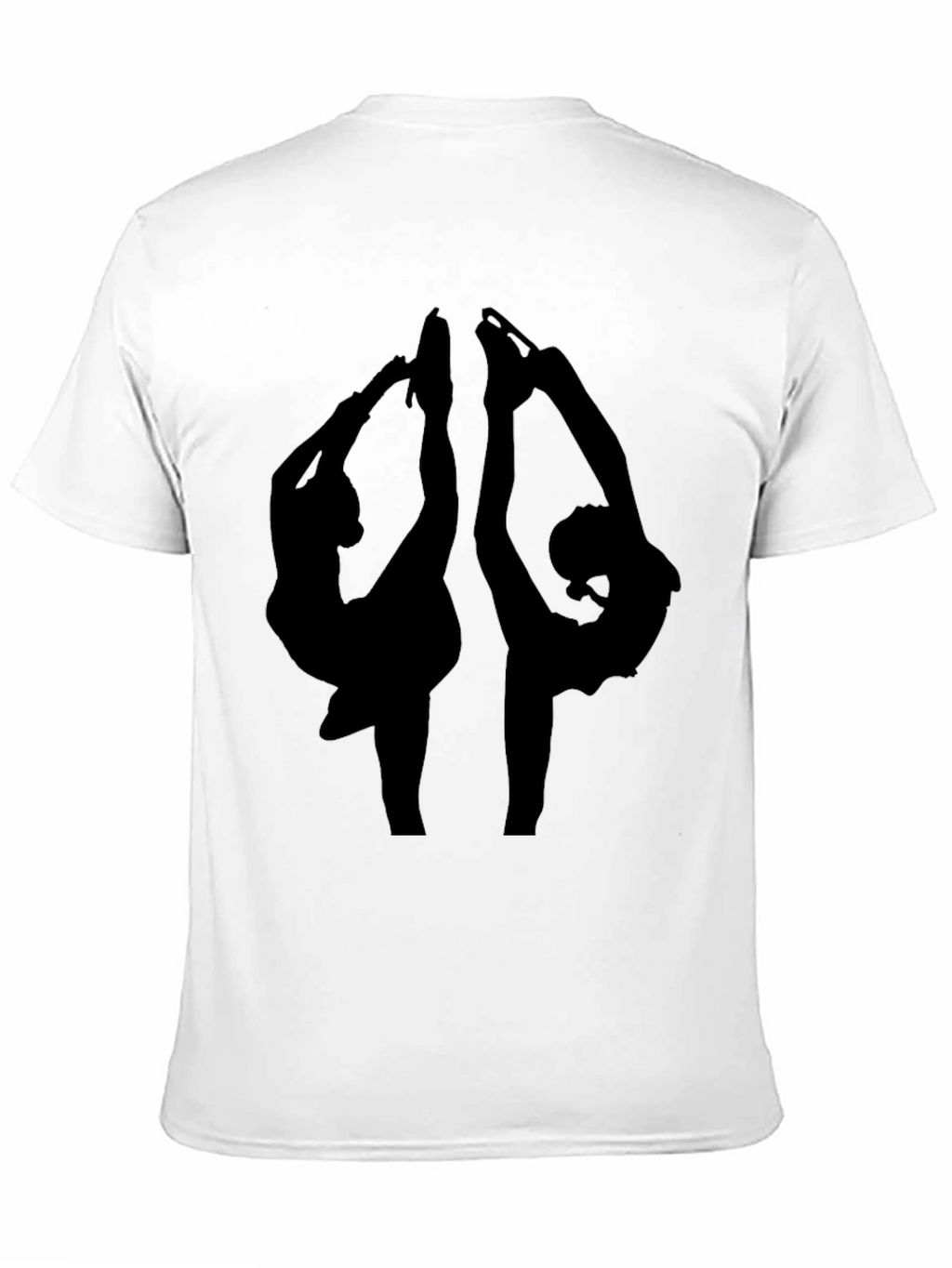Figure Skater Silhouette Black T-Shirt