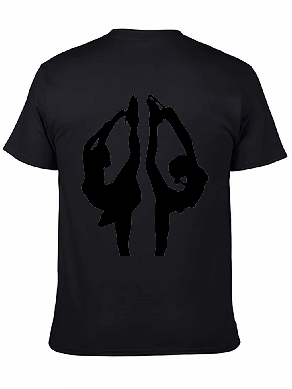 Figure Skater Silhouette Black T-Shirt