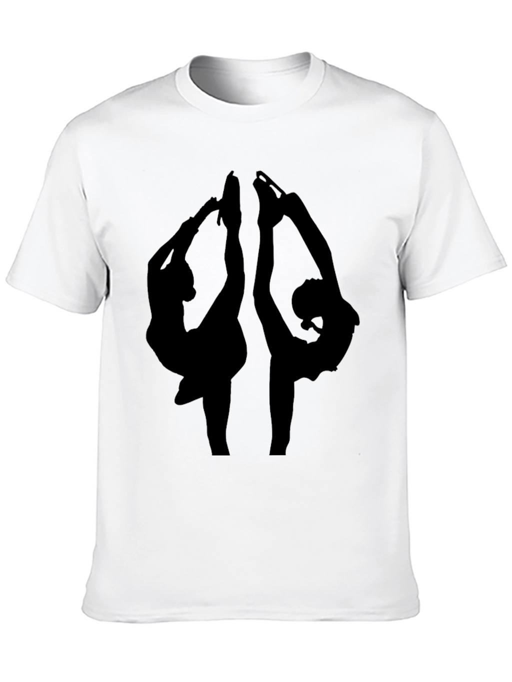 Figure Skater Silhouette Black T-Shirt