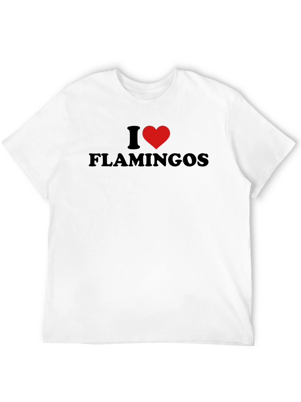 I Heart Flamingos Black T-Shirt