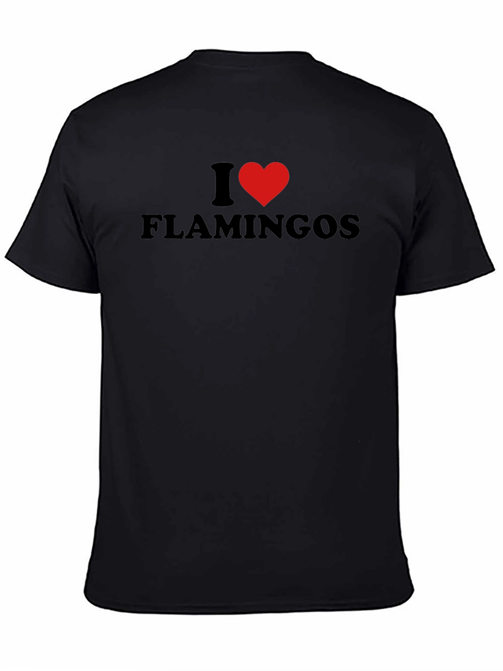 I Heart Flamingos Black T-Shirt
