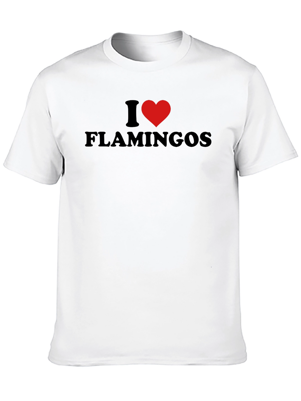 I Heart Flamingos Black T-Shirt