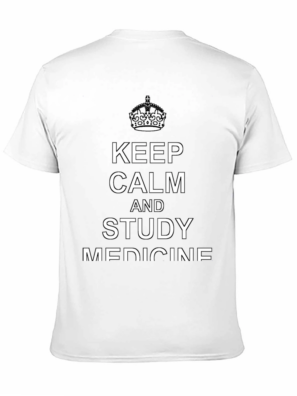 Keep Calm and Study Medicine Black T-Shirt