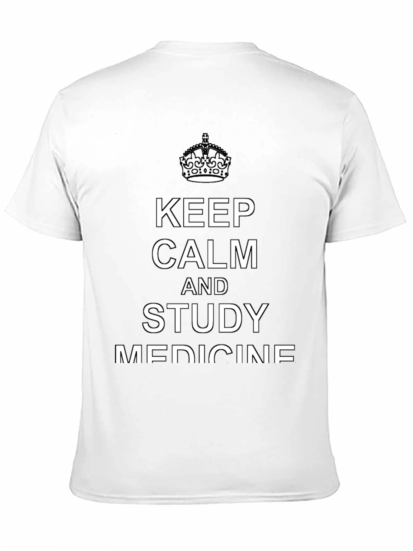 Keep Calm and Study Medicine Black T-Shirt