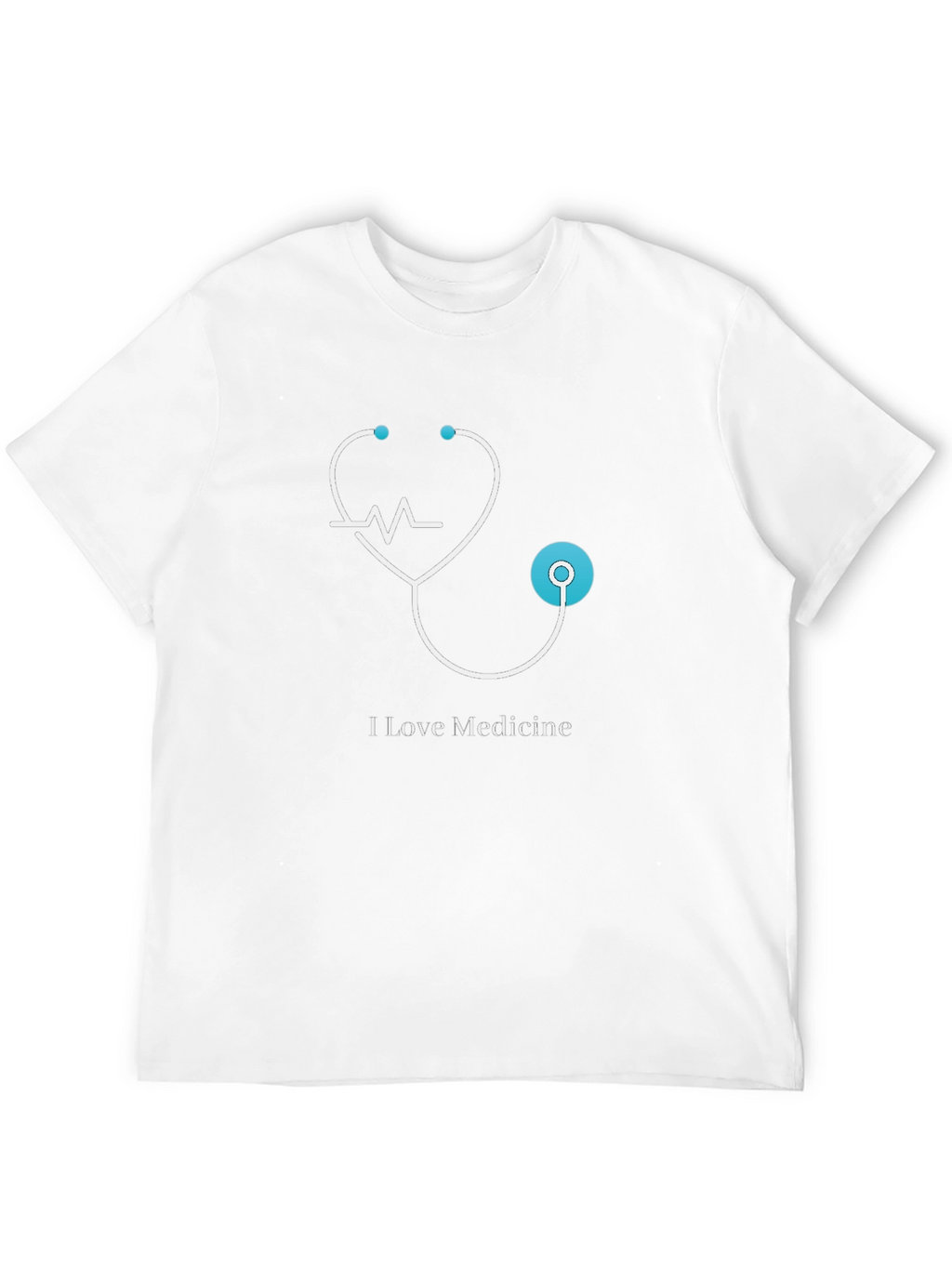 I Love Medicine Black T-Shirt - Stethoscope Graphic