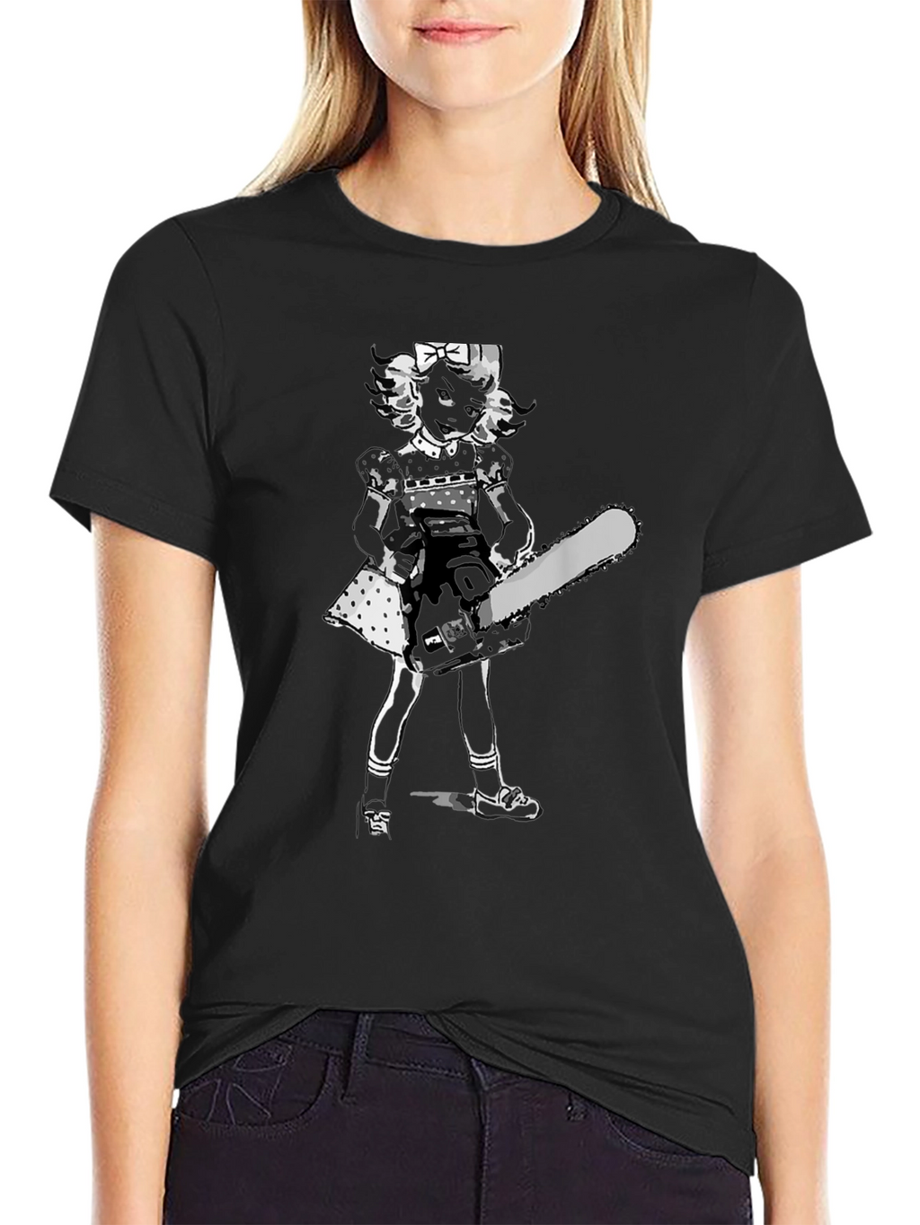 Chainsaw Doll Black T-Shirt