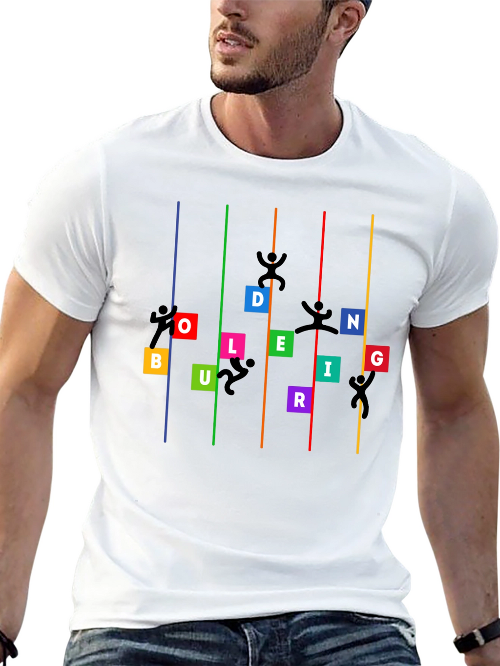 Bouldering Climber Graphic T-Shirt