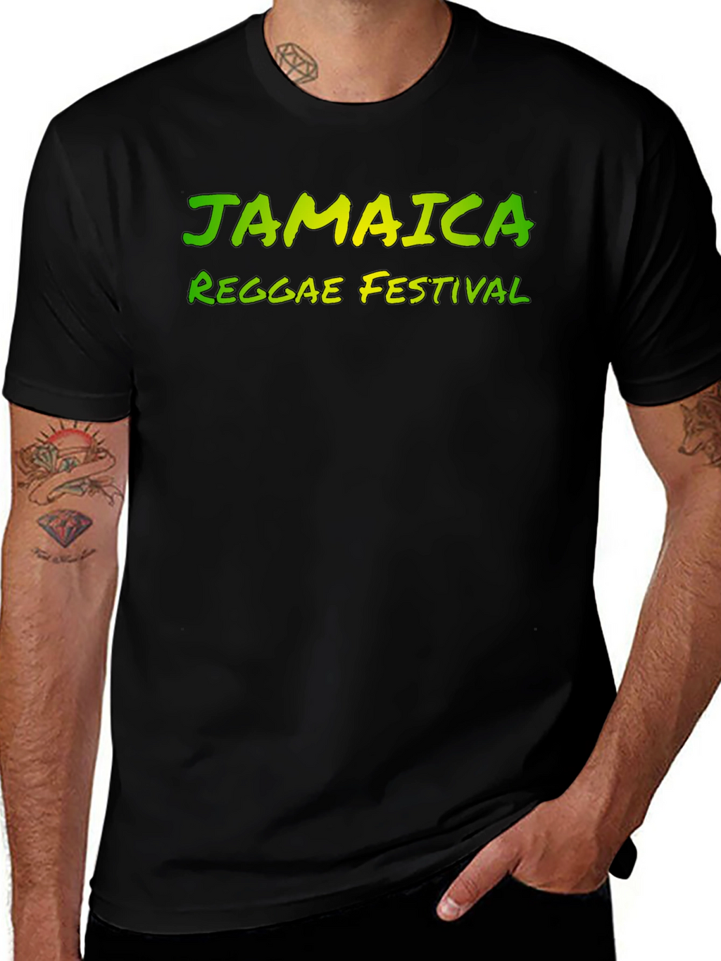 Jamaica Reggae Festival Black T-Shirt