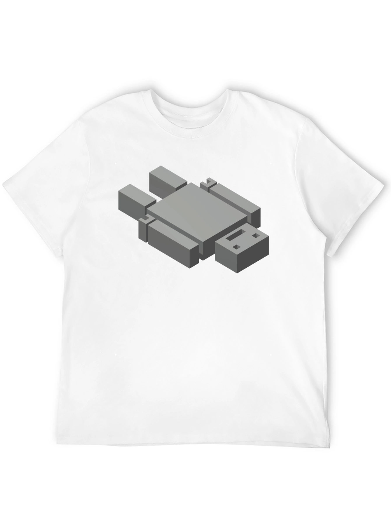 Isometric Robot Graphic Tee - Mens Black T-Shirt