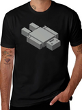 Isometric Robot Graphic Tee - Mens Black T-Shirt