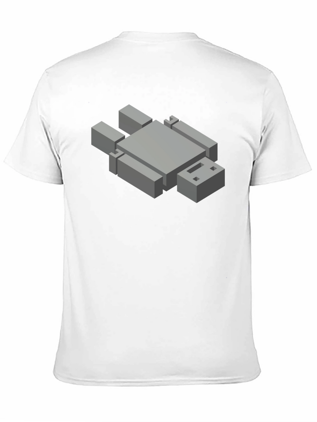 Isometric Robot Graphic Tee - Mens Black T-Shirt