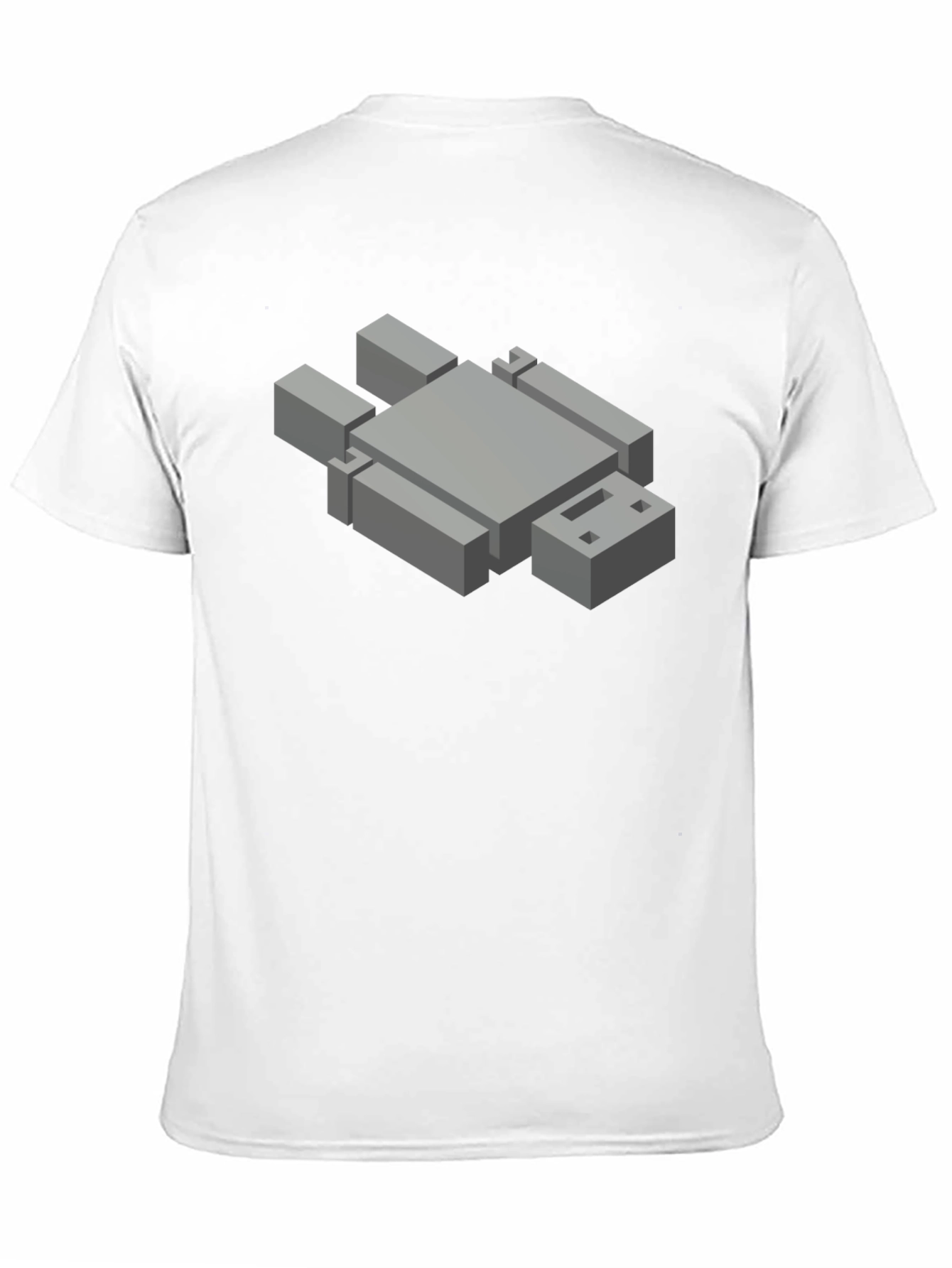Isometric Robot Graphic Tee - Mens Black T-Shirt