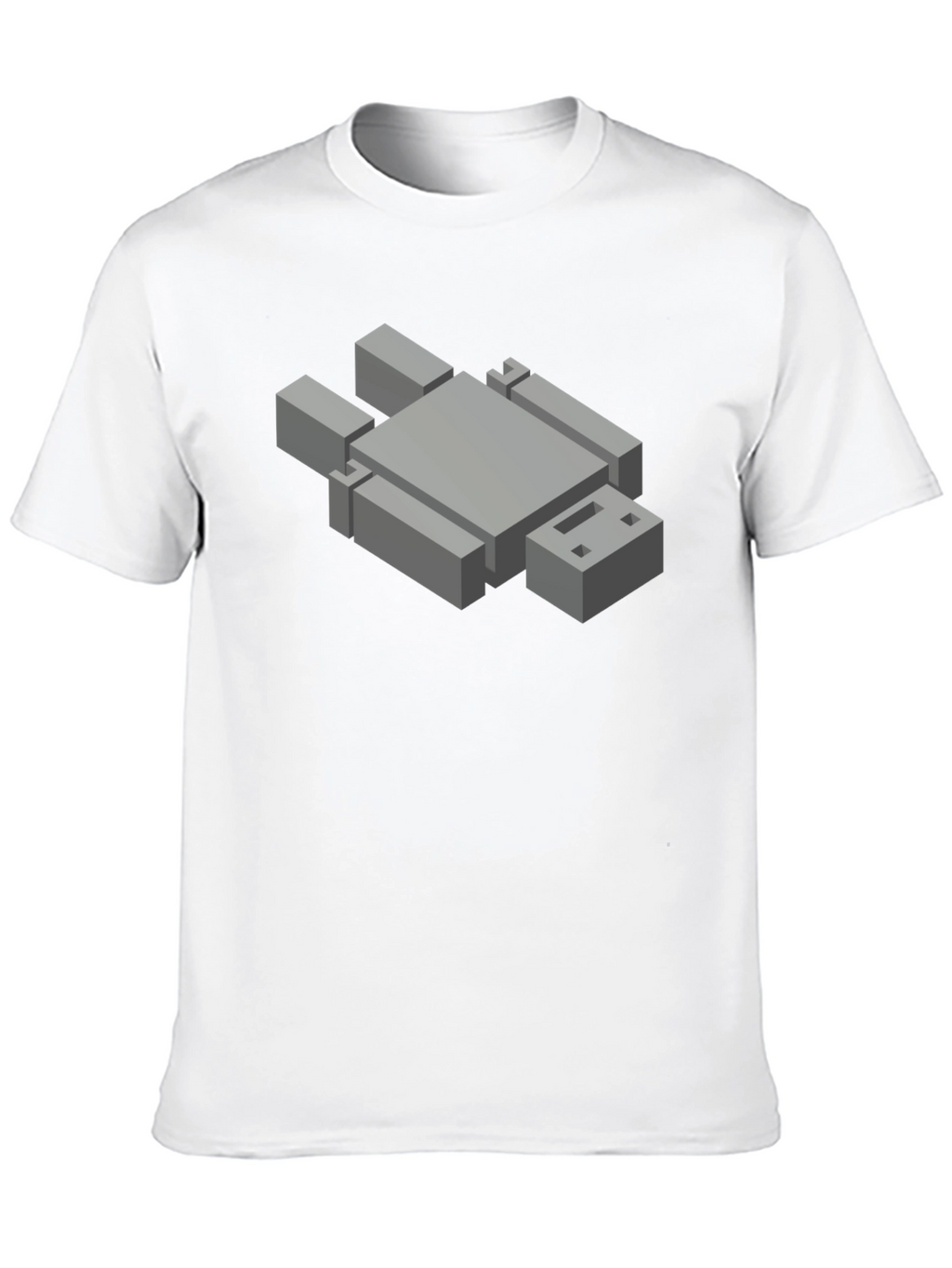 Isometric Robot Graphic Tee - Mens Black T-Shirt