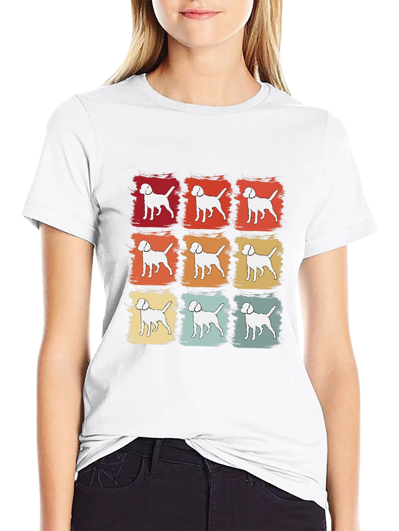 Retro Dog T-Shirt - Canine Pop Art Tee