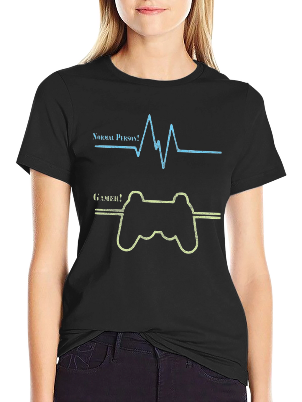 Gamer Heartbeat Graphic Tee - Novelty T-Shirt