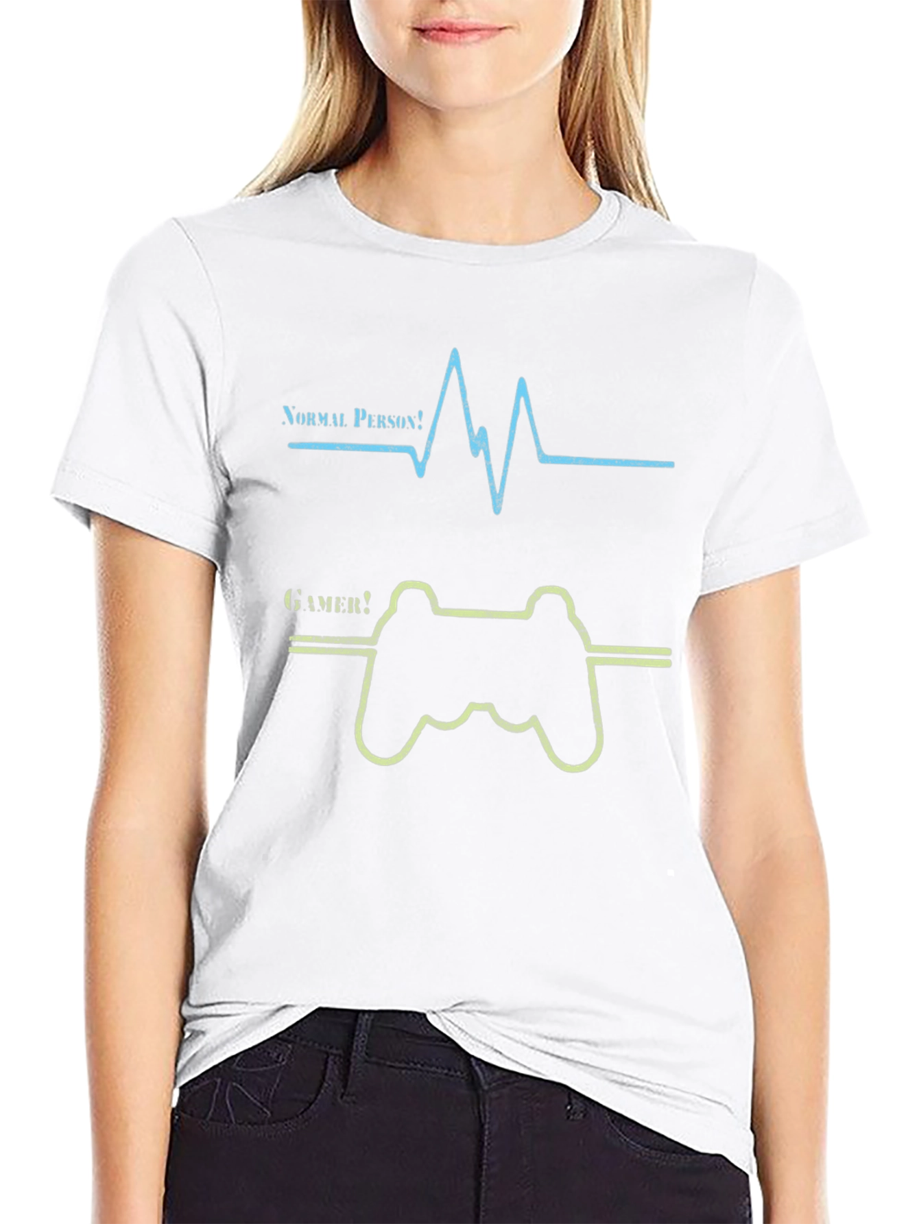 Gamer Heartbeat Graphic Tee - Novelty T-Shirt