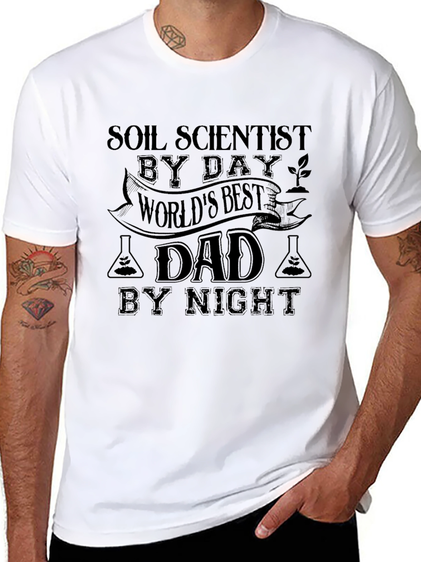 Soil Scientist Dad T-Shirt - Worlds Best Dad