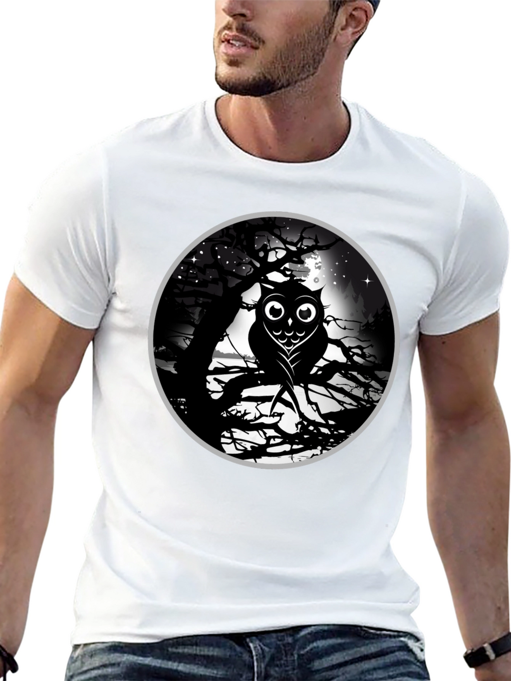 Owl Moon Graphic T-Shirt