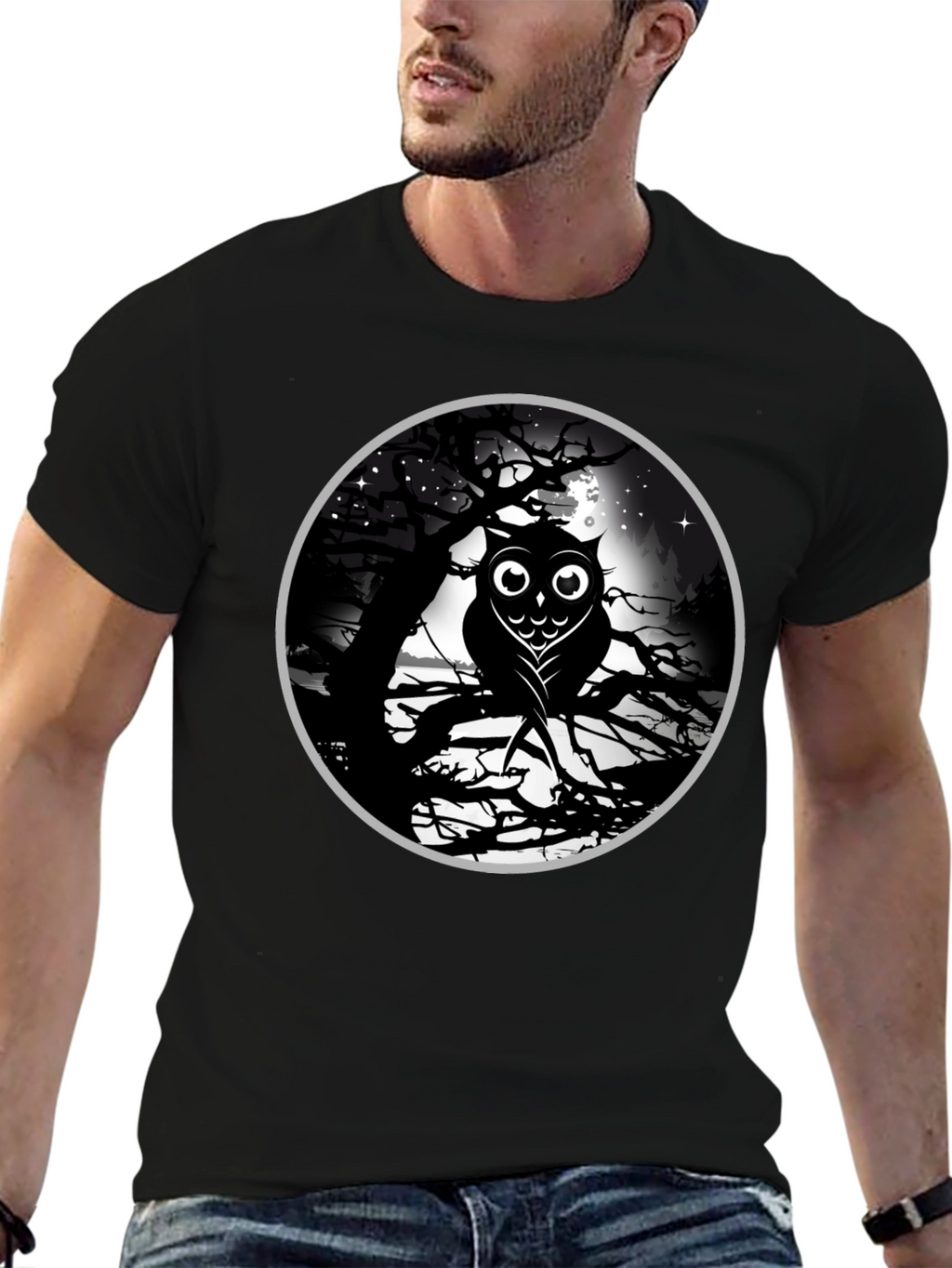 Owl Moon Graphic T-Shirt