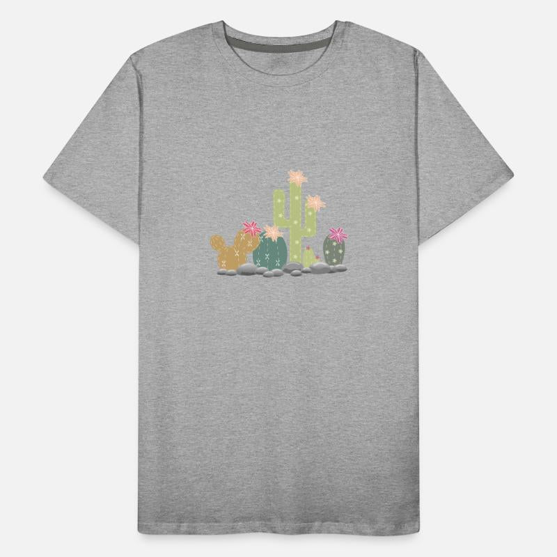 Cactus rock garden with different cacti