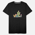 Cactus rock garden with different cacti