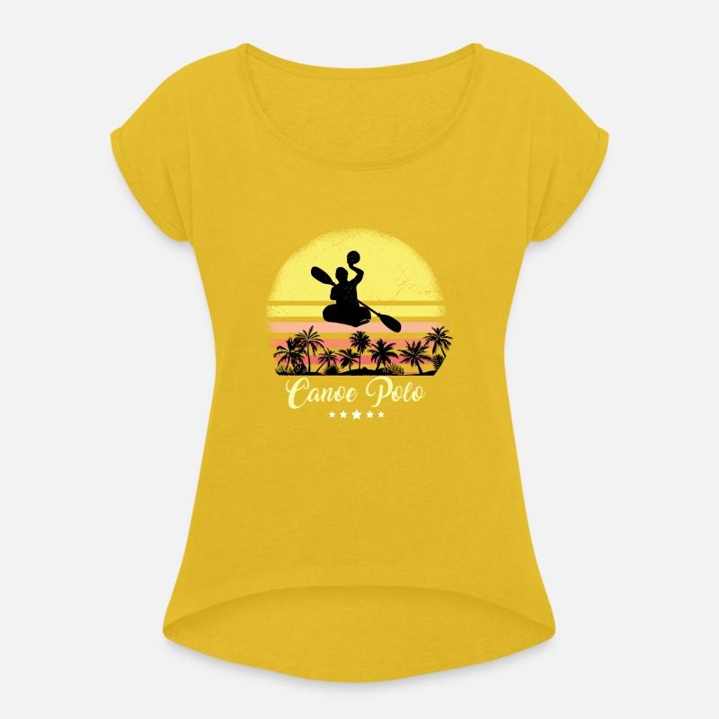 Canoe Polo Rower Vintage Retro Sunset