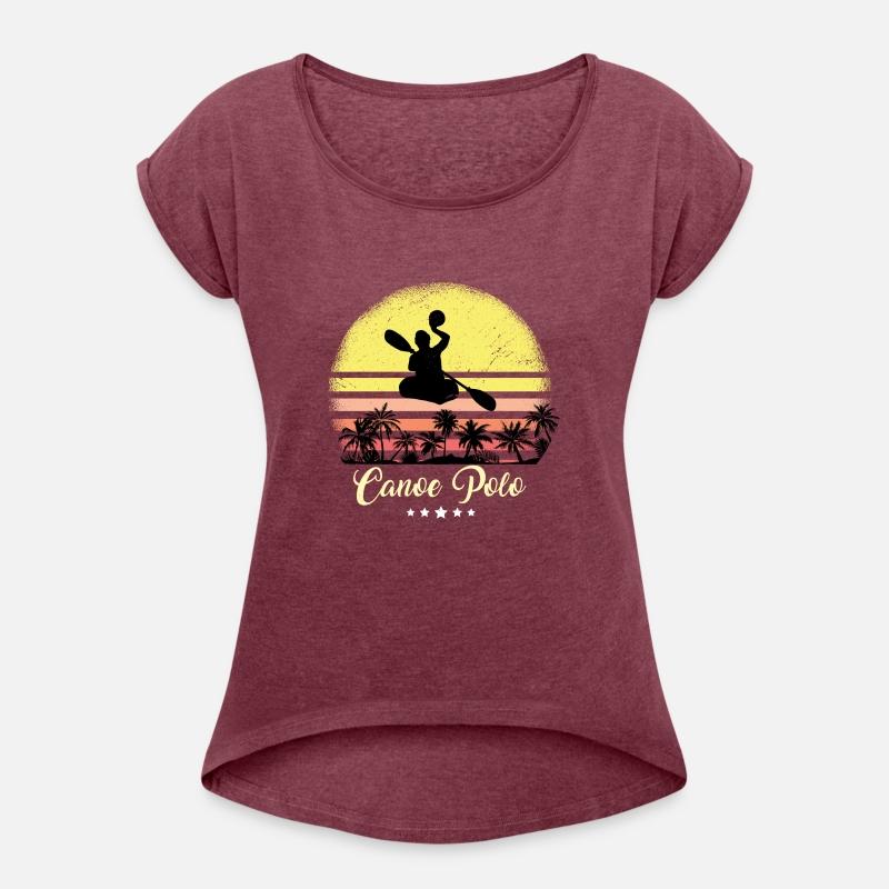 Canoe Polo Rower Vintage Retro Sunset