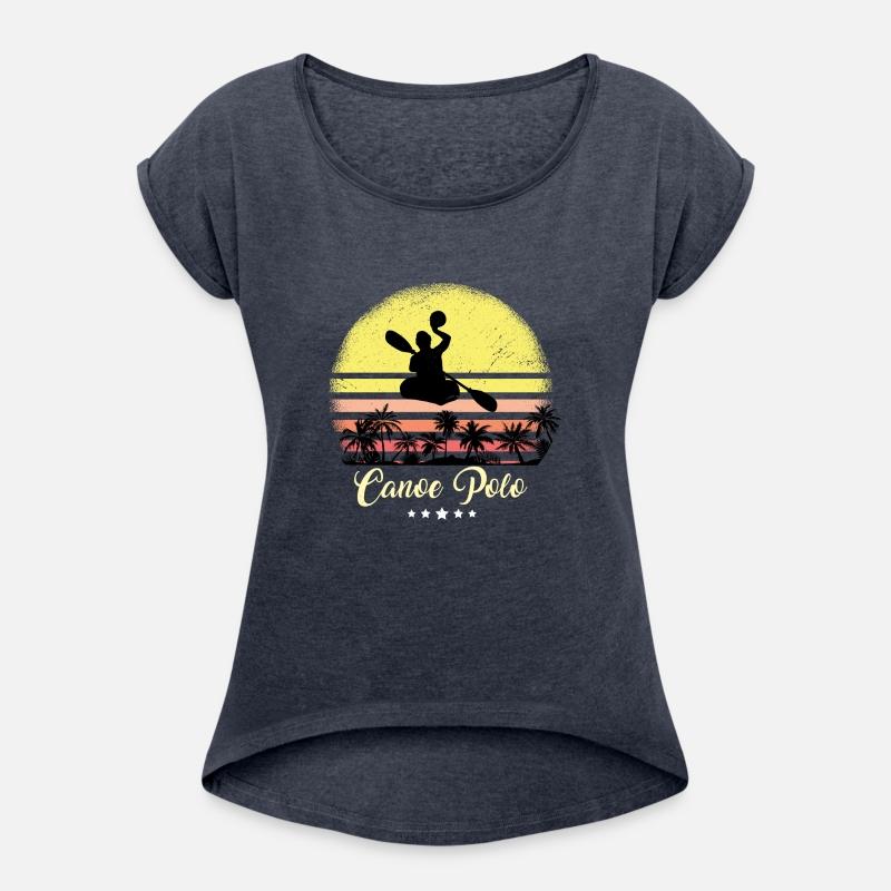 Canoe Polo Rower Vintage Retro Sunset