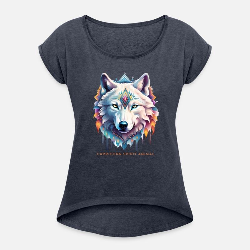 Capricorn Spirit Animal Wolf Face Alebrije Female