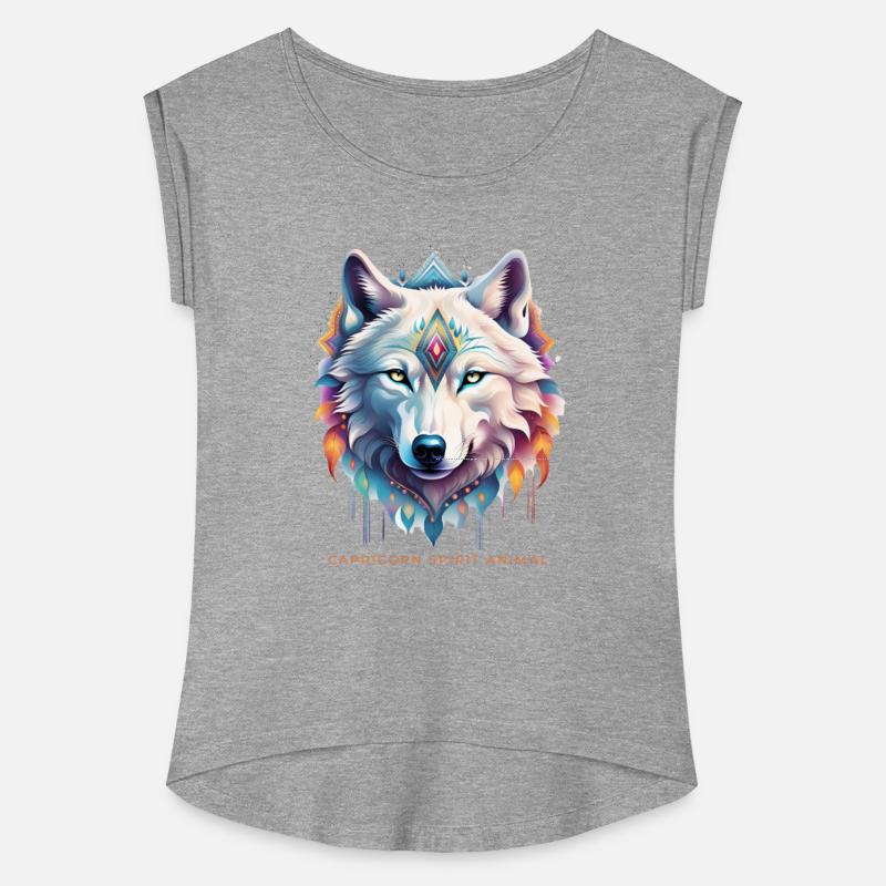 Capricorn Spirit Animal Wolf Face Alebrije Female