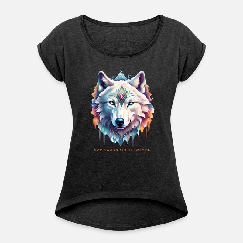 Capricorn Spirit Animal Wolf Face Alebrije Female