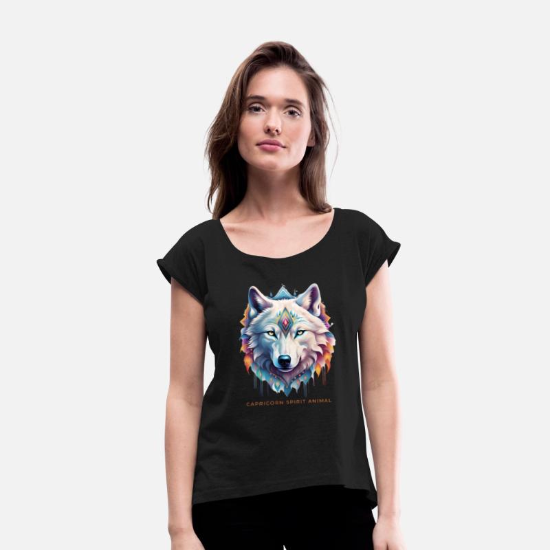 Capricorn Spirit Animal Wolf Face Alebrije Female