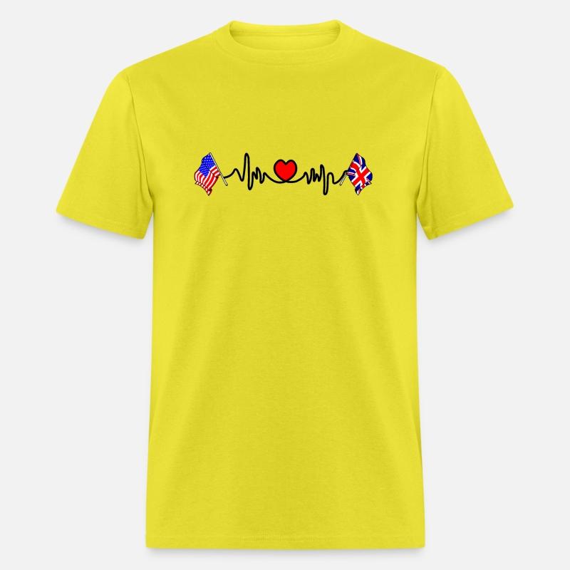 Cardio heart USA and flag England