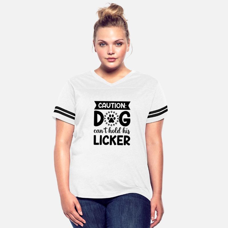 Caution dog can't hold his licker pets