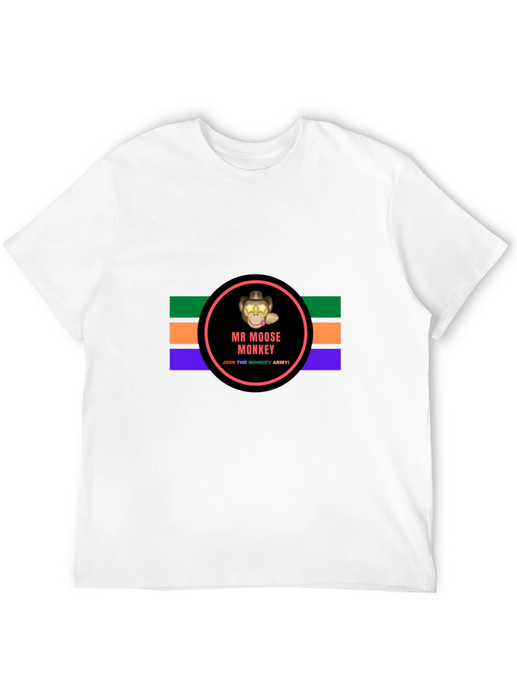 Mr. Moose Monkey Black T-Shirt