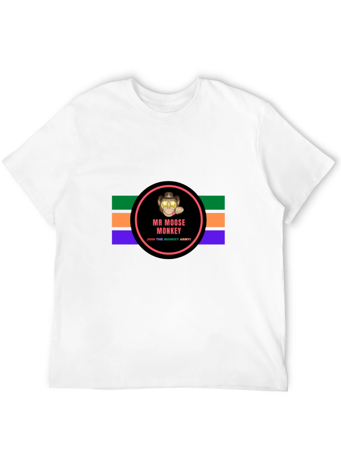 Mr. Moose Monkey Black T-Shirt