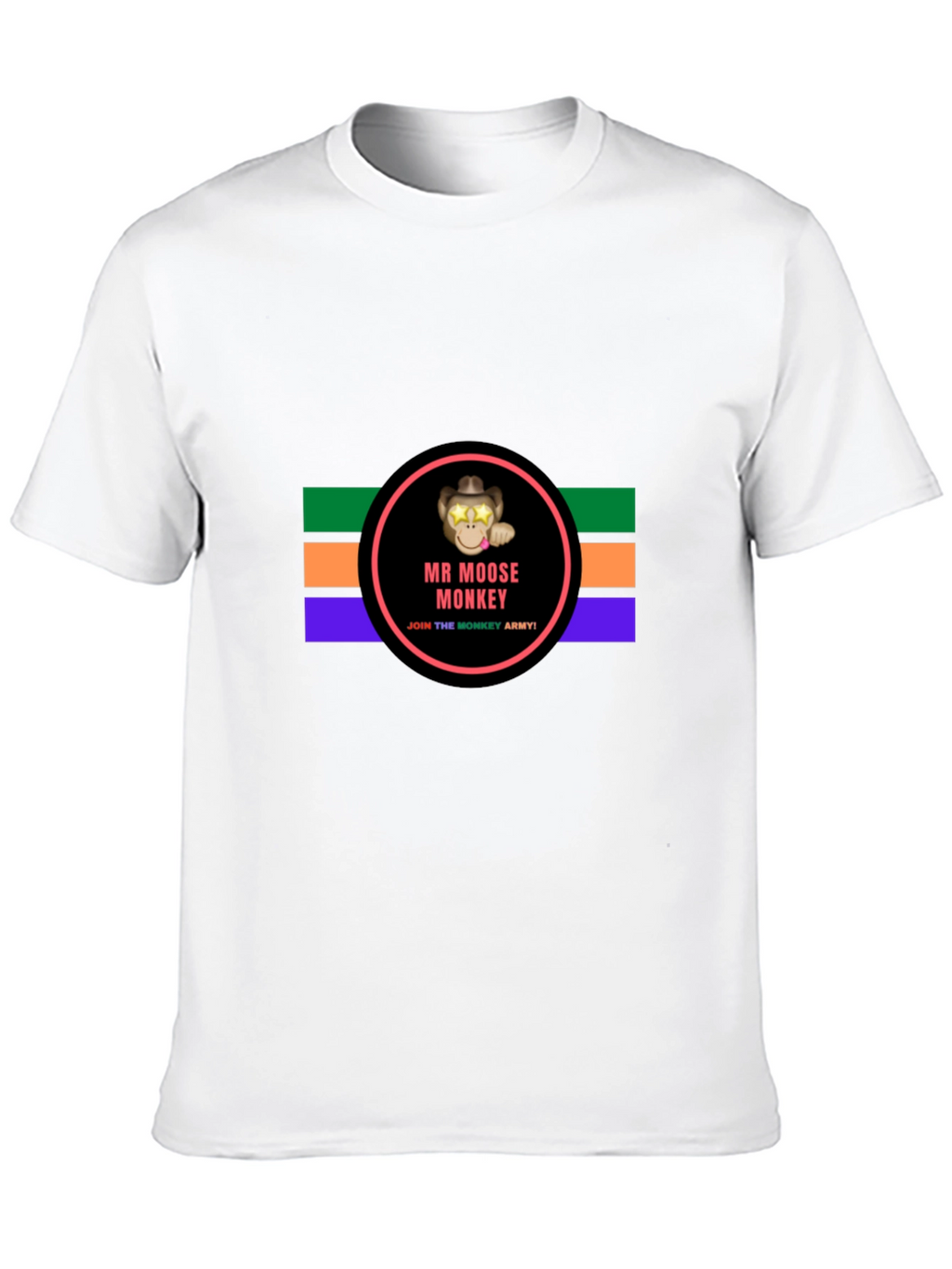 Mr. Moose Monkey Black T-Shirt