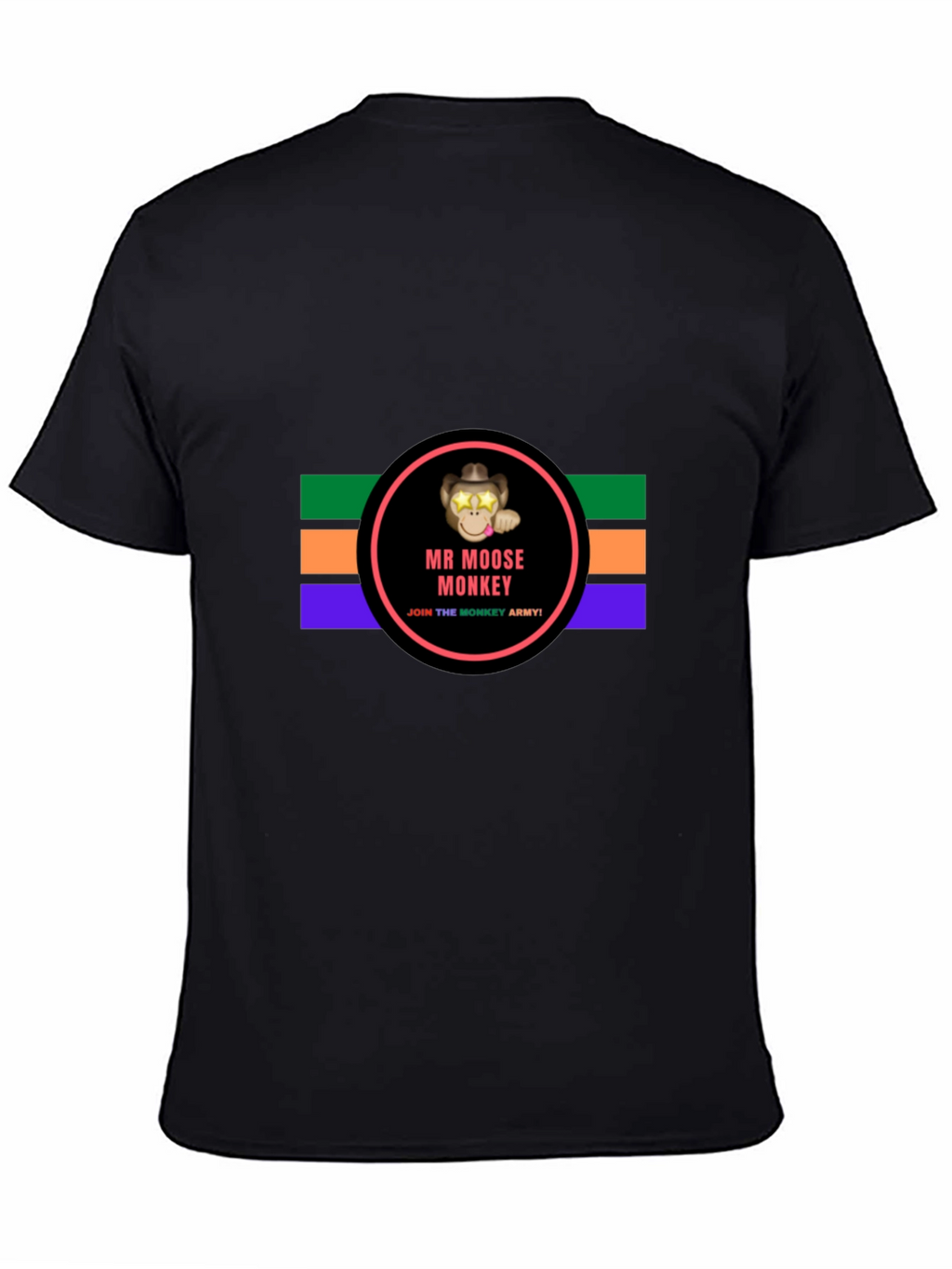 Mr. Moose Monkey Black T-Shirt