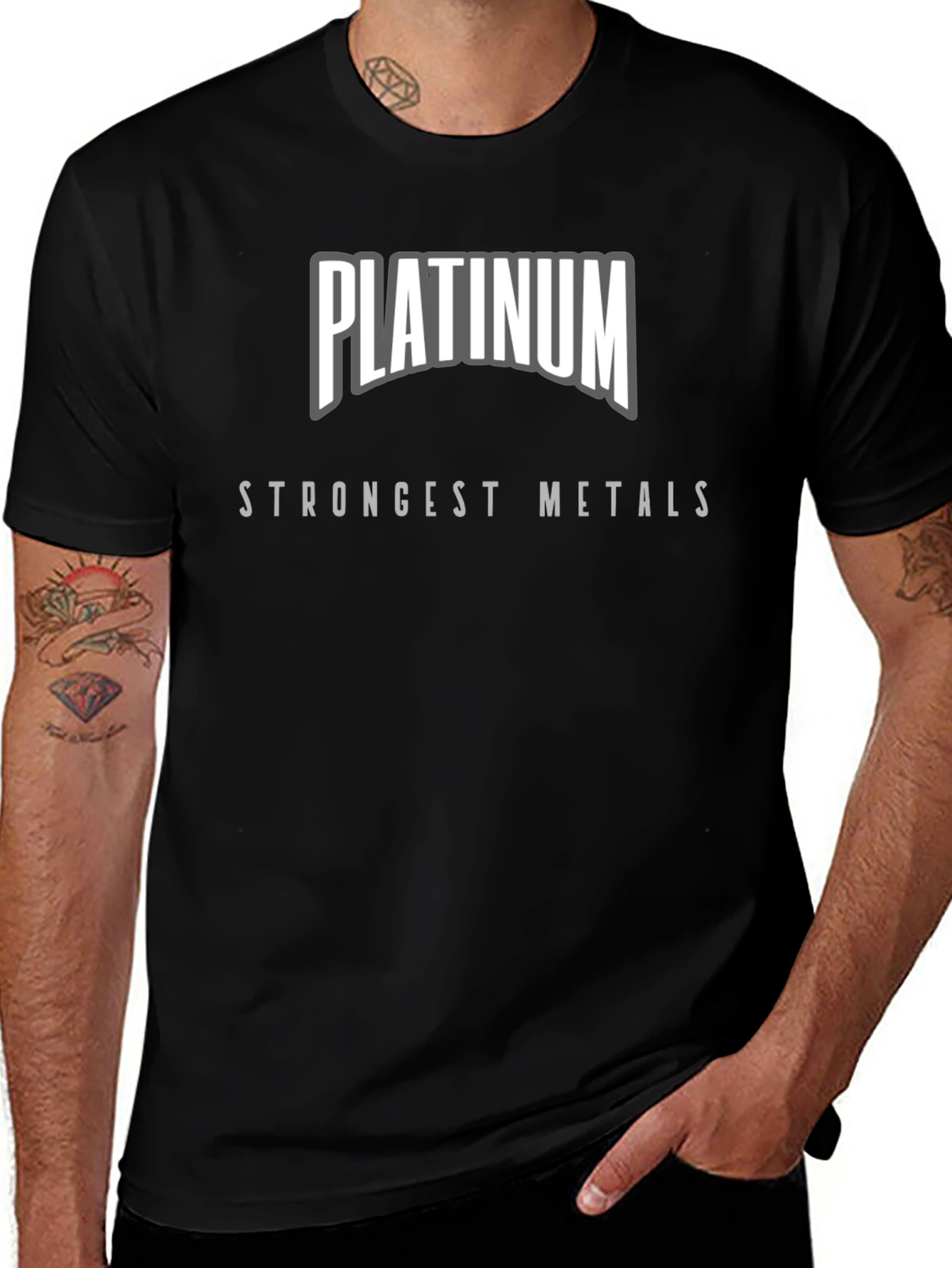 Platinum Strongest Metals Black T-Shirt