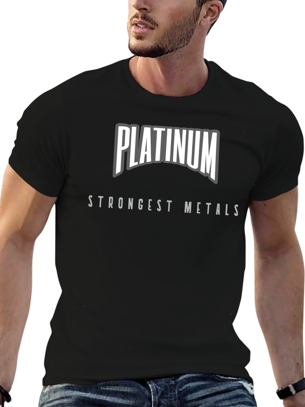 Platinum Strongest Metals Black T-Shirt