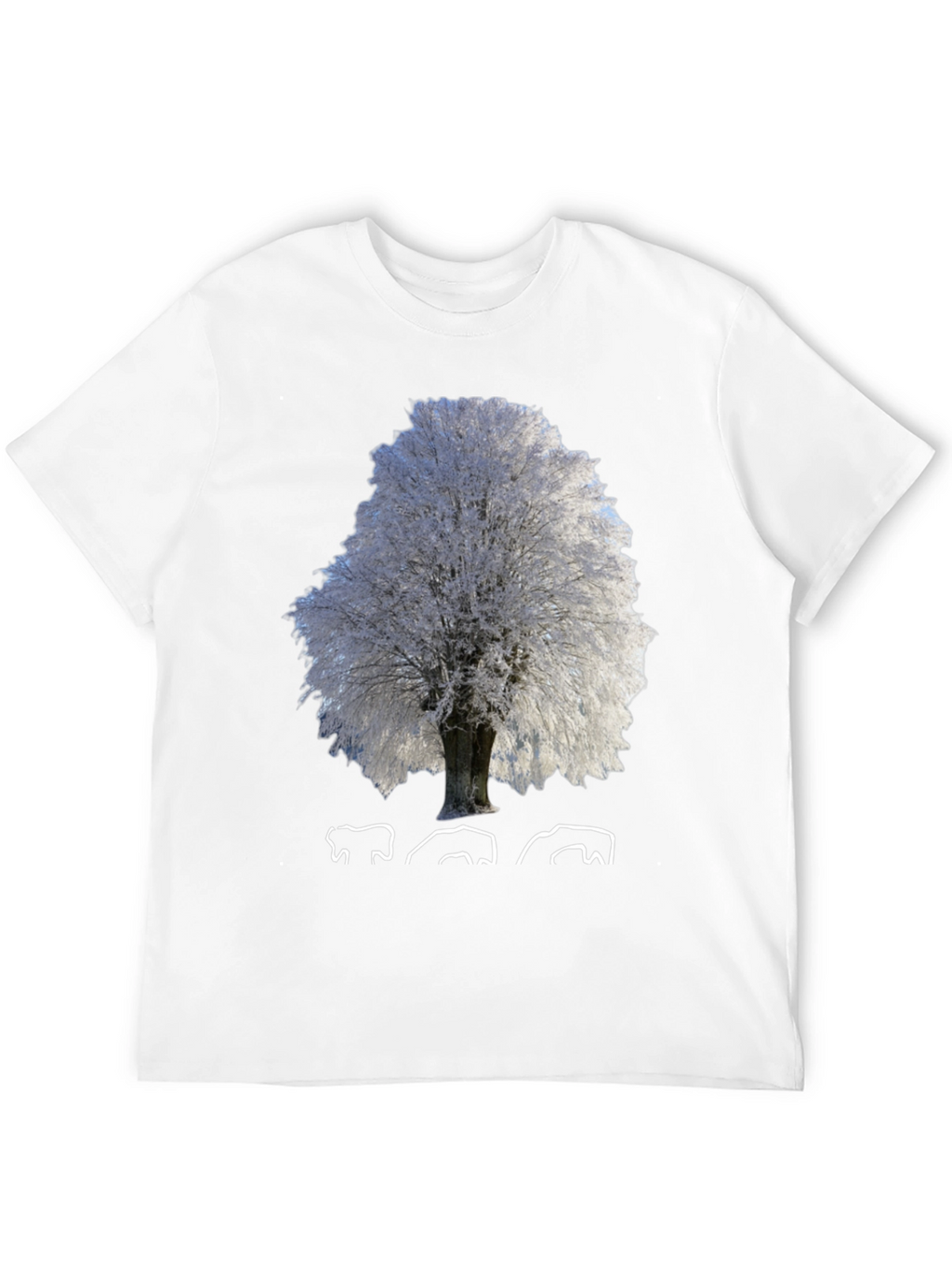 Winter Tree Graphic T-Shirt - Nature Inspired Design