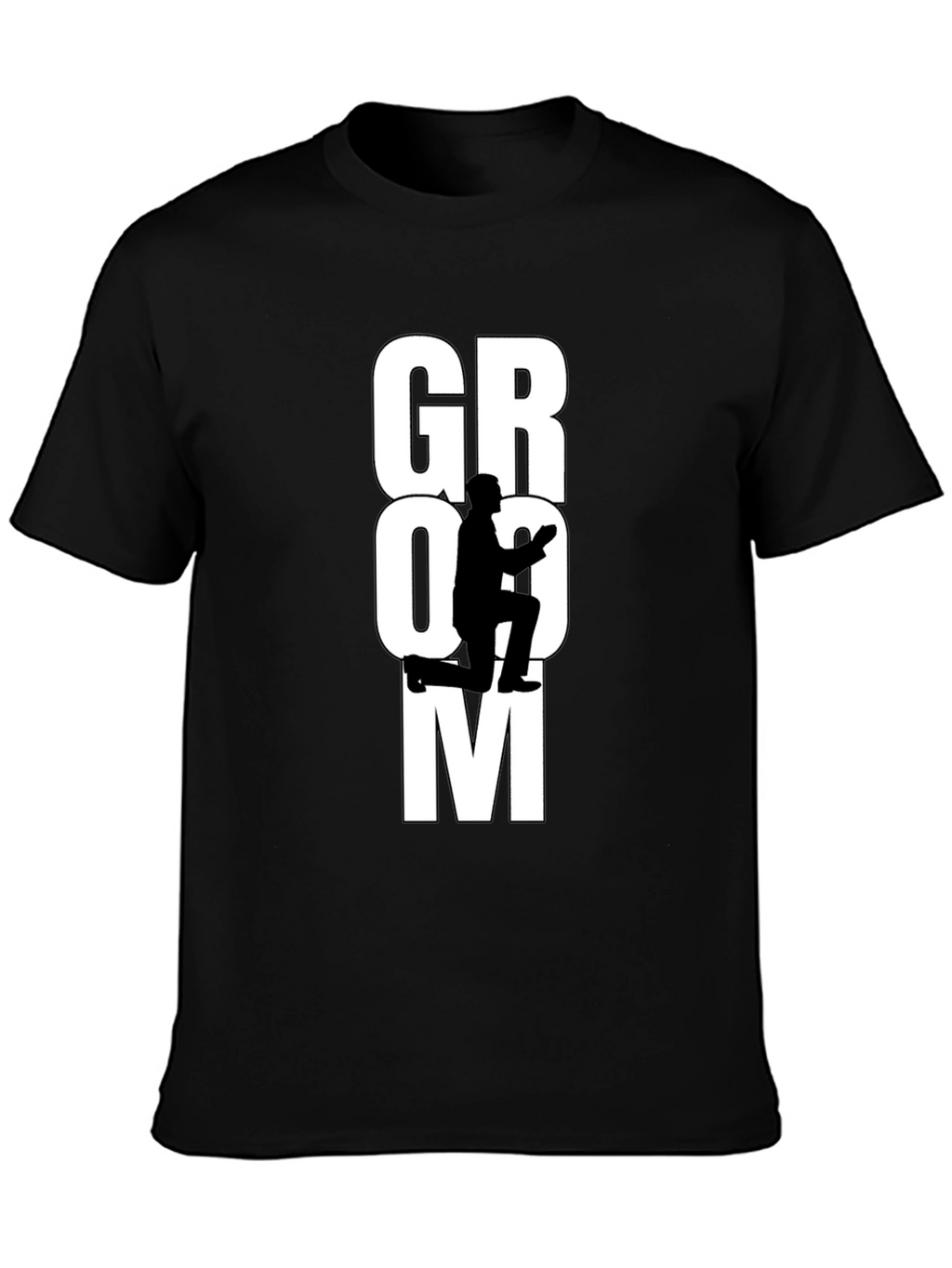 Groom Proposal Graphic Tee - Black Cotton T-Shirt