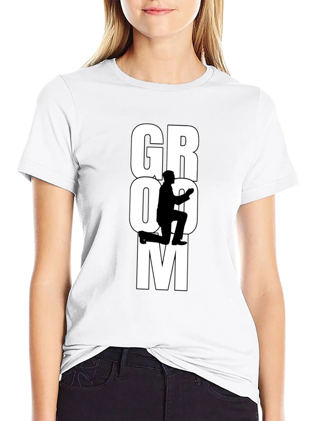 Groom Proposal Graphic Tee - Black Cotton T-Shirt