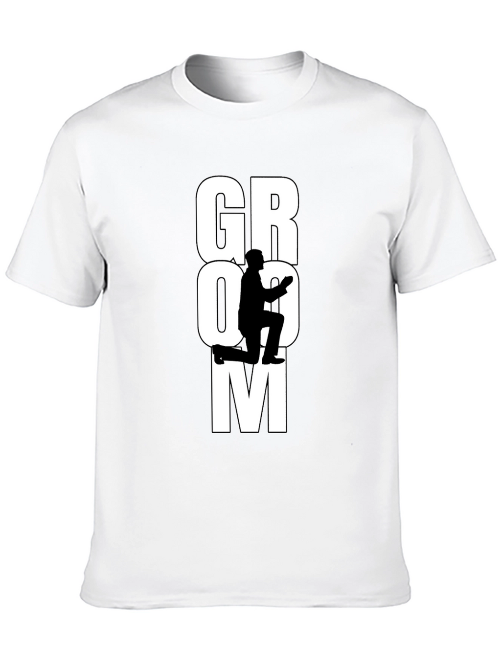 Groom Proposal Graphic Tee - Black Cotton T-Shirt