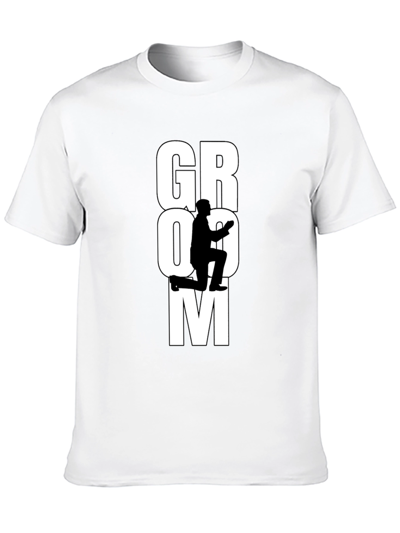 Groom Proposal Graphic Tee - Black Cotton T-Shirt