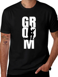 Groom Proposal Graphic Tee - Black Cotton T-Shirt