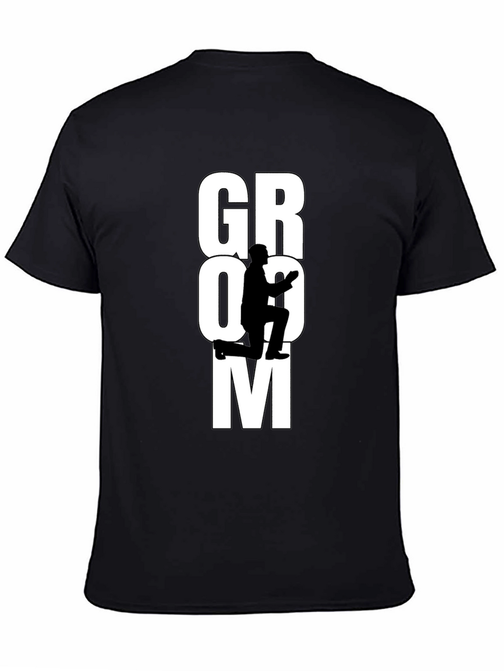 Groom Proposal Graphic Tee - Black Cotton T-Shirt